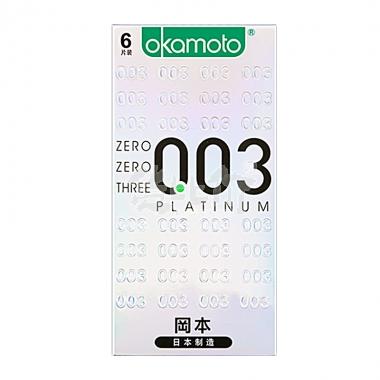 冈本0.03白金超薄避孕套6片**/盒