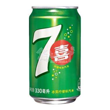 七喜柠檬味汽水罐装330ml/罐