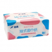 廷选本色竹纤维抽式面巾纸巾120抽3层5个装/包