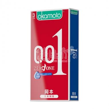 冈本聚氨酯避孕套-0.01超润滑 3片装/盒