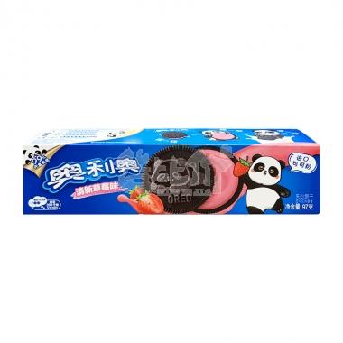 奥利奥清新草莓味夹心饼干97g/盒